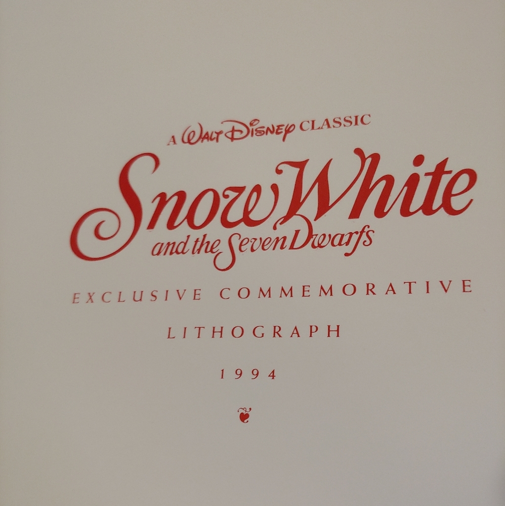 Snow White Official Lithograph Art Print 1994 - Picture 2 of 4